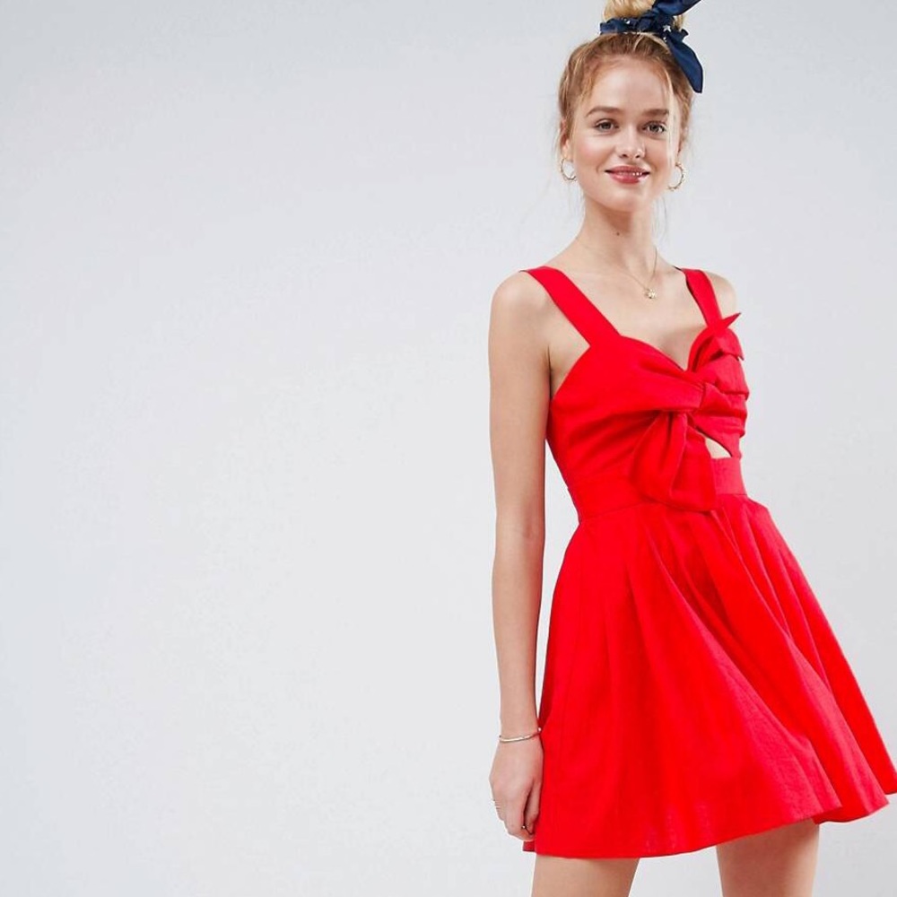 ASOS red dress